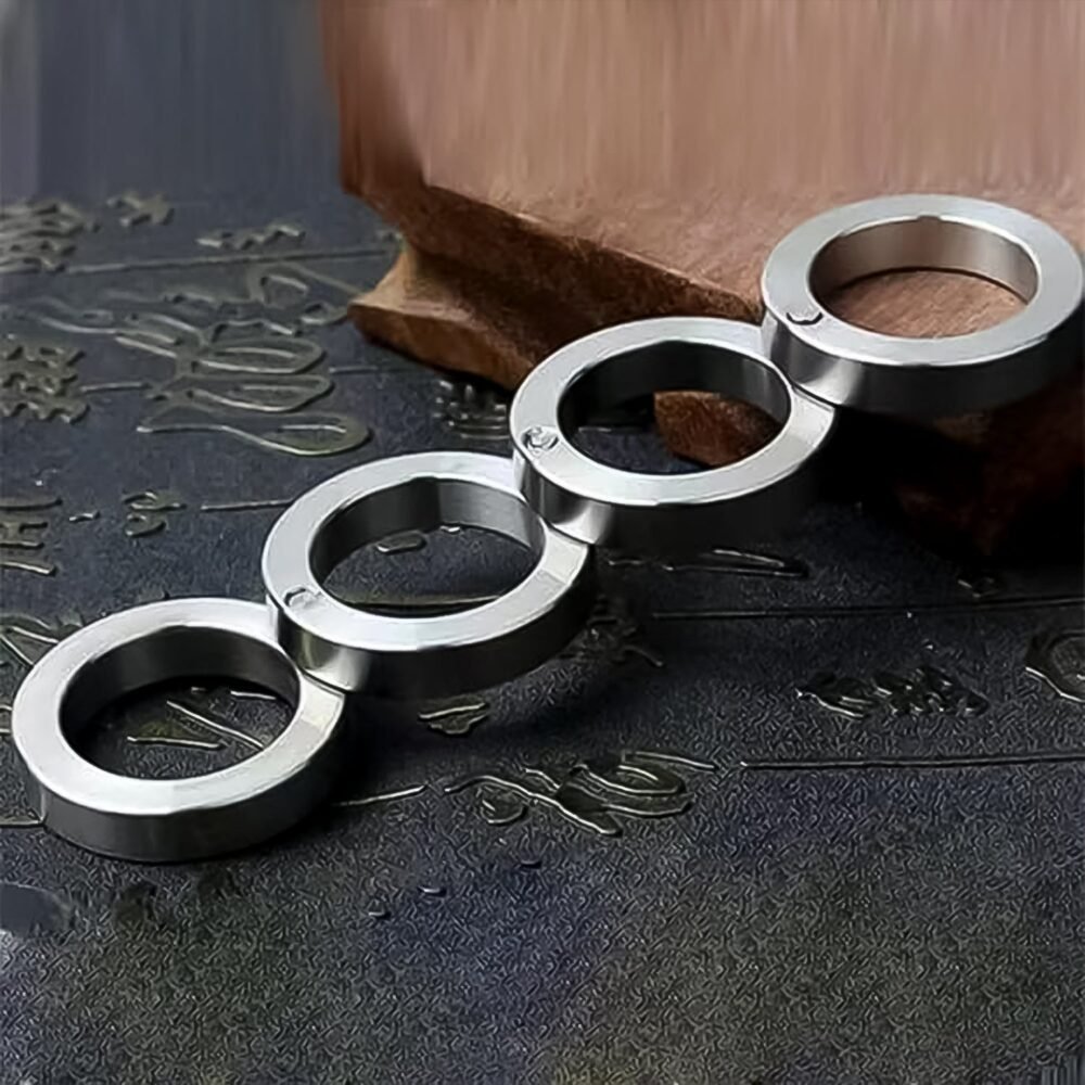 Fidget Ring – Portable 4-Finger Rotating Stainless Steel | Menclave