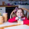 Ice Cream Bowls Set – Durable Waffle Design with Spoons | Jiaqi