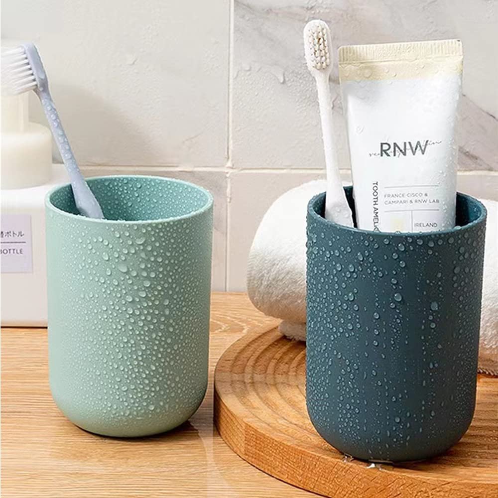 Wall Mount Toothbrush Holder – 2 Cups, Self-Adhesive | BrushedUp