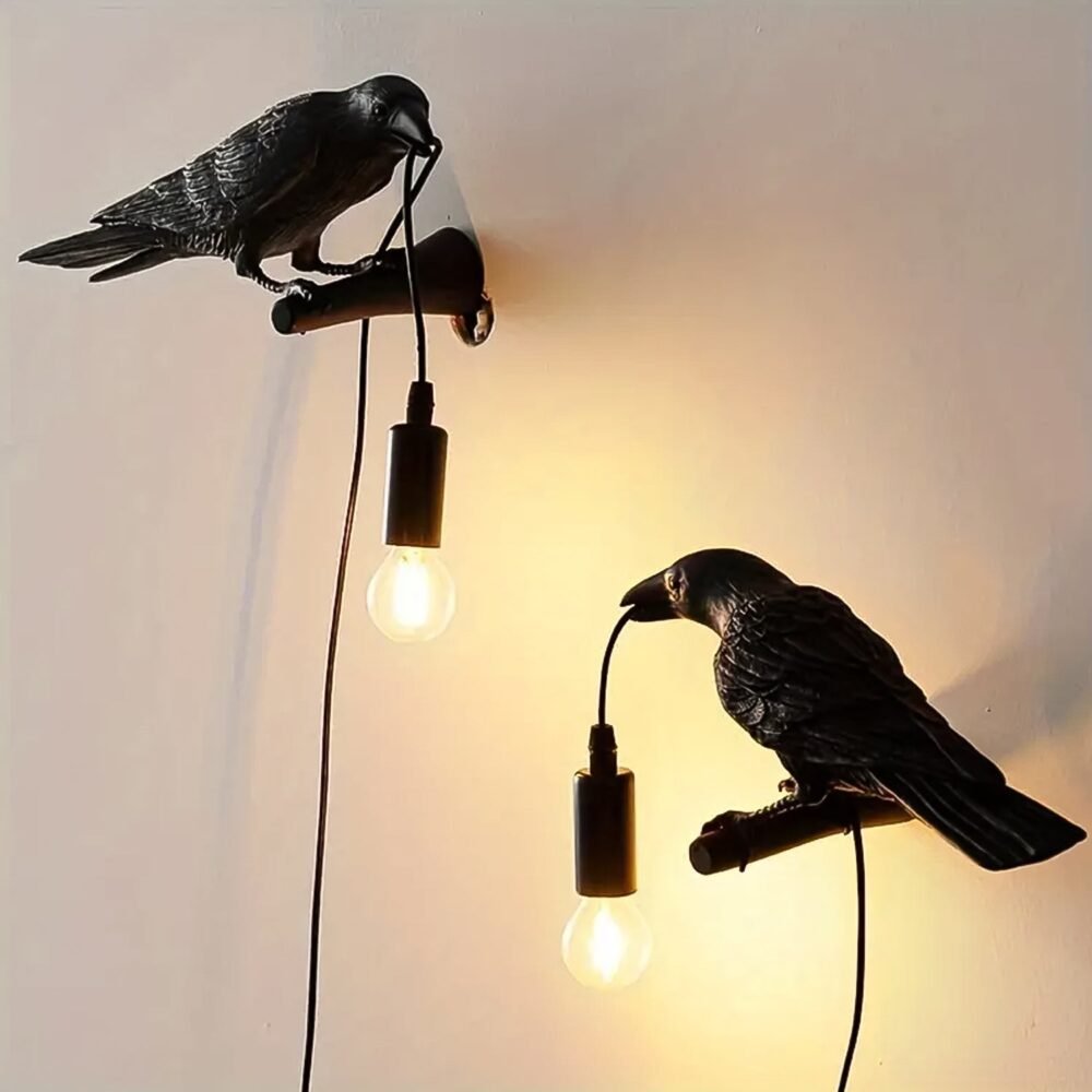 Crow Table Lamp – Vintage Edison Bulb Decor | Tidy Table