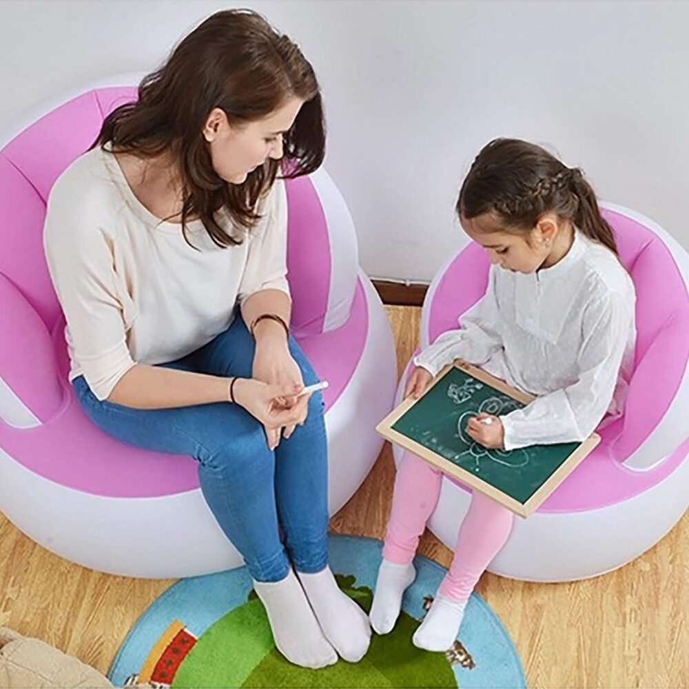 Kids Inflatable Sofa Chair – With Foot Pump & Backrest | Play & Move