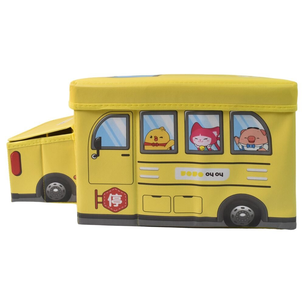 School Bus Toy Storage Box – Foldable & Portable Organizer | Dollamis