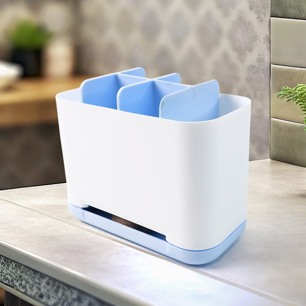 Toothbrush Holder Stand – 6-Compartment Plastic Caddy | BrushedUp