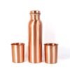 Copper Water Bottle Set – 1L Bottle & 2 Glasses | Own Hydrate