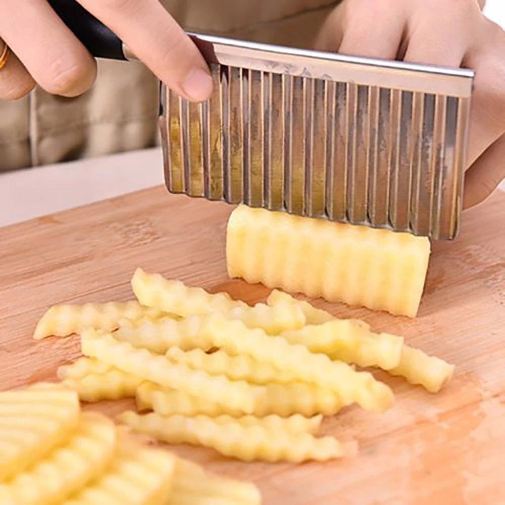 Crinkle Cutter Knife – Stainless Steel Vegetable Slicer | Quickslice