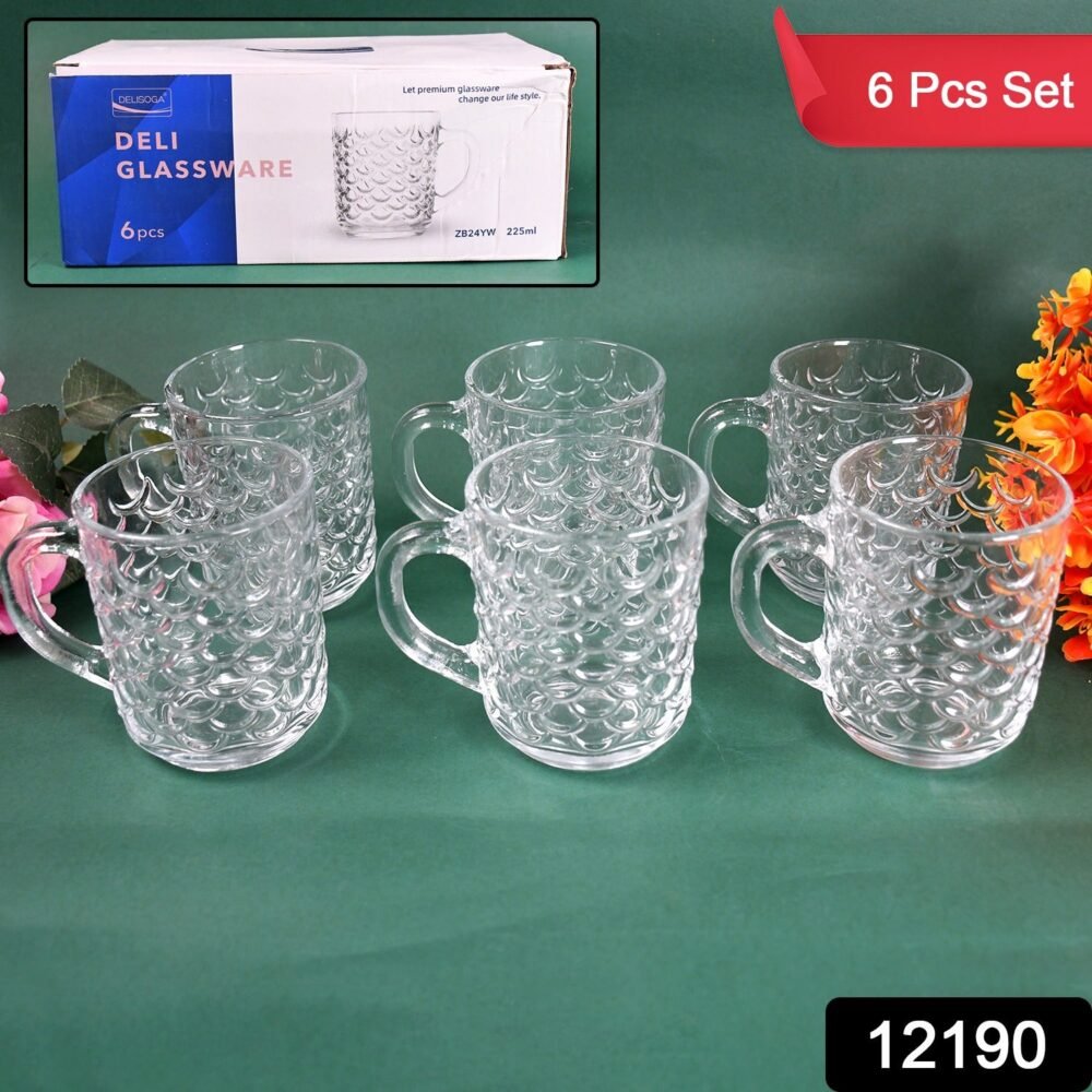 06382667-8b80-4f4c-bd9e-5f2cd6da7dd0.jpg Glass Coffee Mugs – 225ml Heat-Resistant Set of 6 | Indo Glow