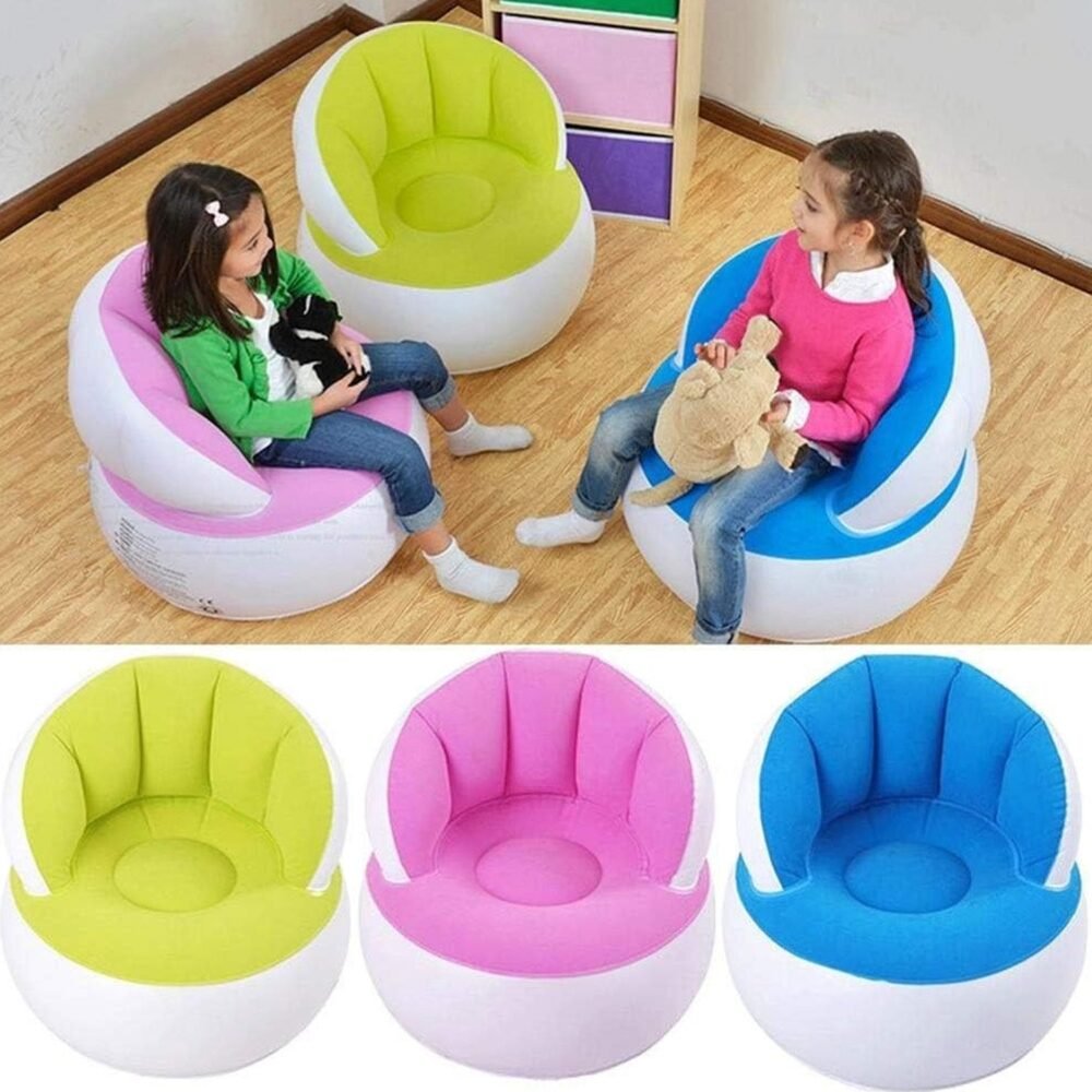 Kids Inflatable Sofa Chair – With Foot Pump & Backrest | Play & Move