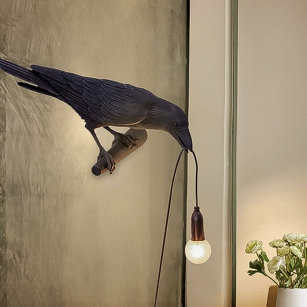 Crow Table Lamp – Vintage Edison Bulb Decor | Tidy Table