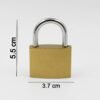Solid Padlock 38mm – Durable Brass Body, 3 Keys | Safelix