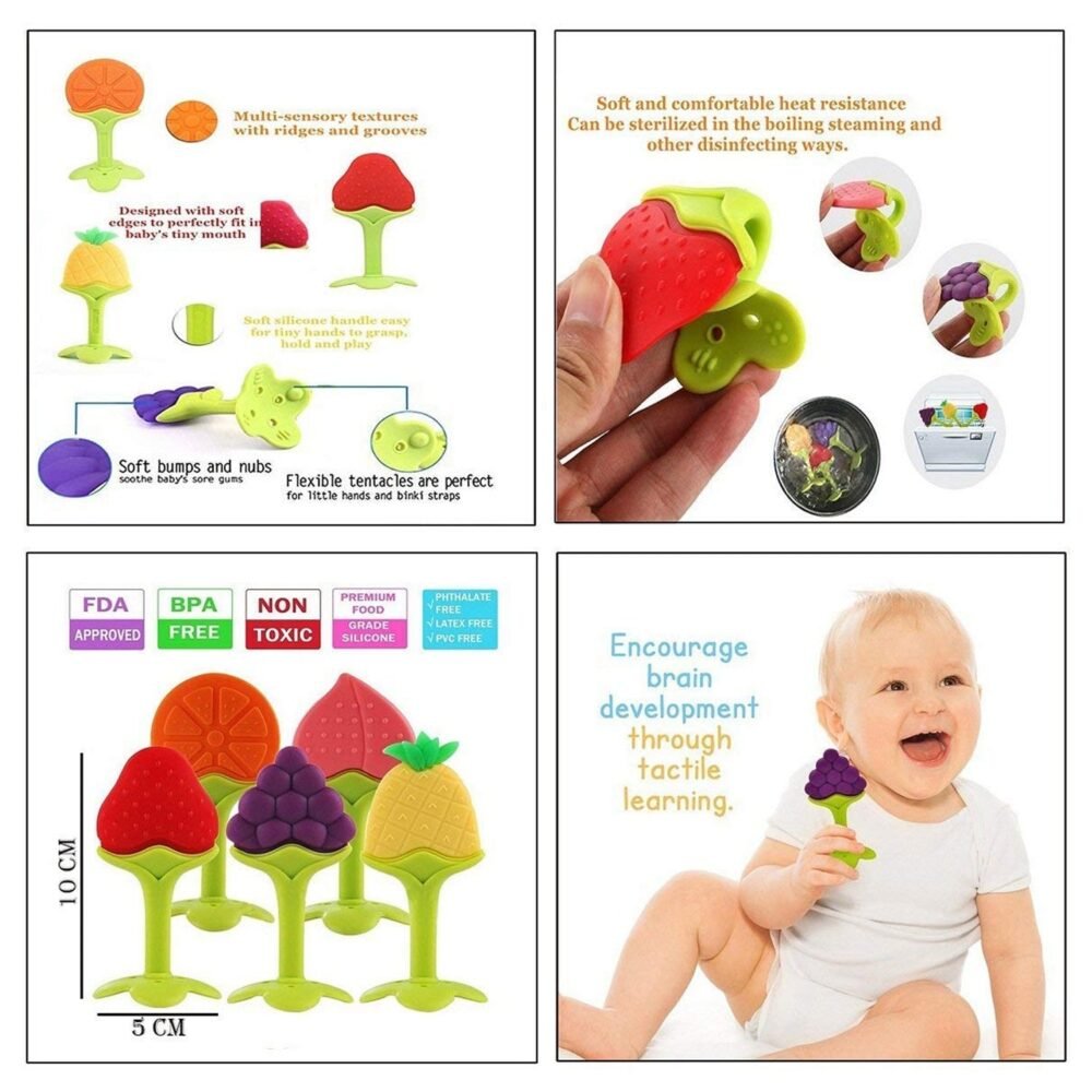06_eea5c7e1-3e31-416e-9892-77a5f5b2449d.jpg Baby Silicone Teether – Soft BPA-Free Fruit Toy for Gums | Babyova