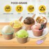 Ice Cream Bowls Set – Durable Waffle Design with Spoons | Jiaqi
