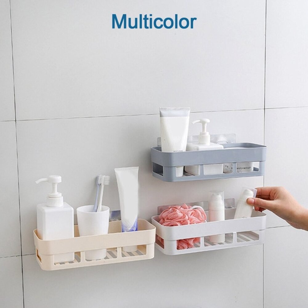 Shower Corner Caddy – Wall-Mounted Suction Shelf | Mist & Relax