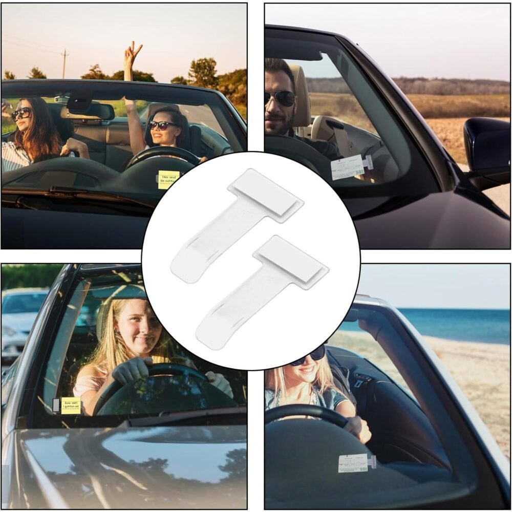 Fastag Holder for Car – Transparent Windscreen Card Stand (2 Pack) | Velvet Wheels