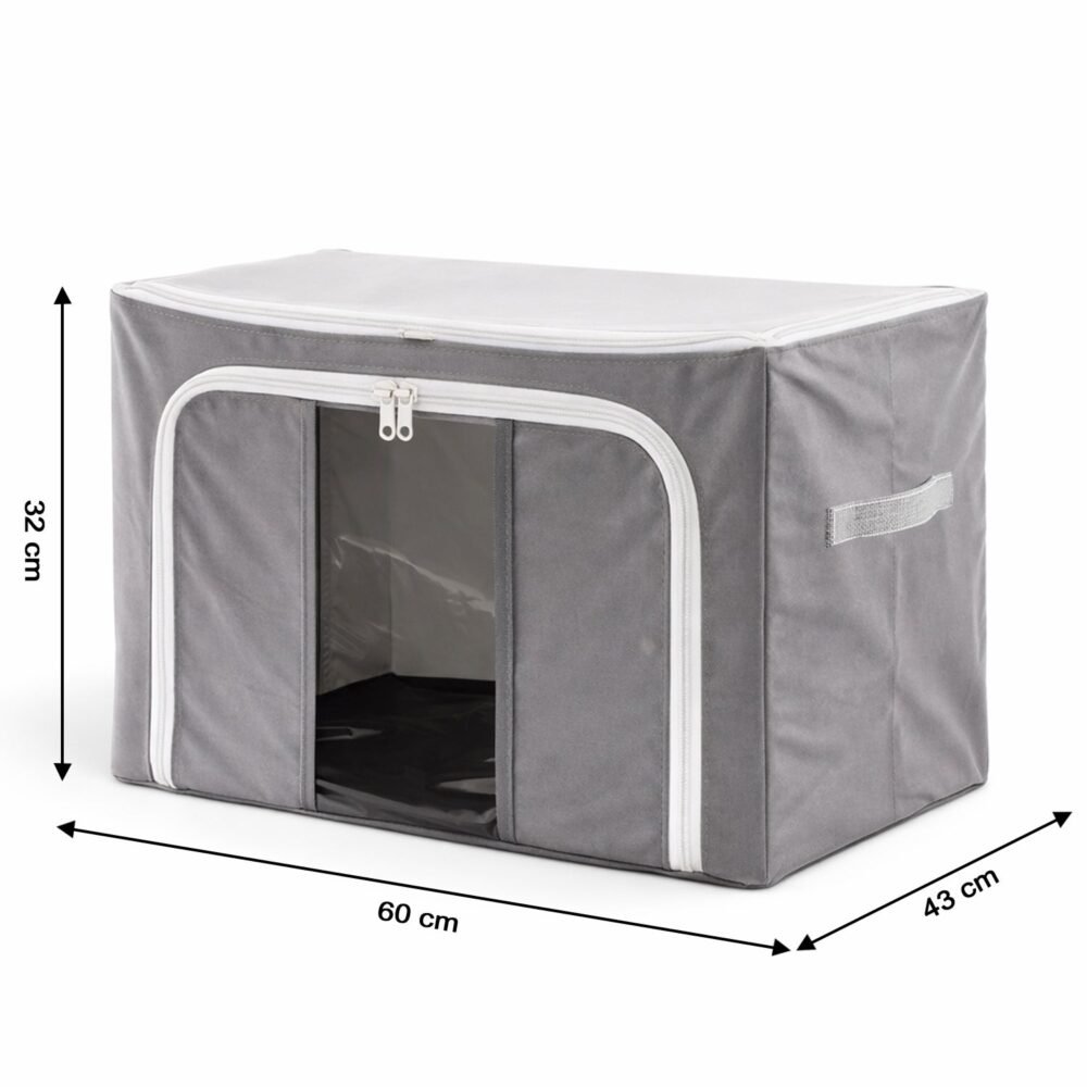 Foldable Storage Bag – 66L Steel Frame Clothes Organizer | Organivo