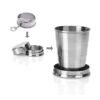 Folding Camping Cup – Stainless Steel Portable with Keychain | hydrozilla