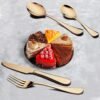 Gold Flatware Set – 24-Piece Luxury Dining | Serve Stellar