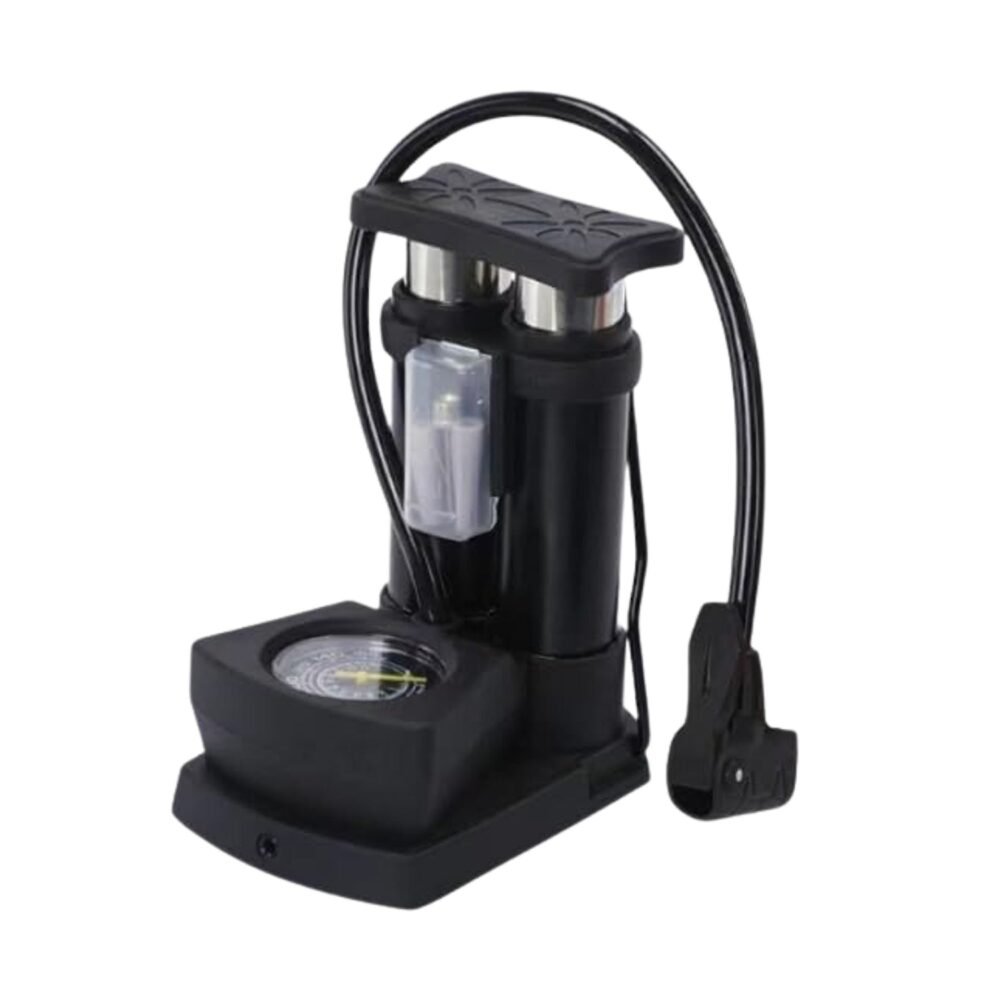 Mini Bike Pump – Portable Foot Operated with Gauge | Safora