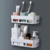 Shower Corner Caddy – Wall-Mounted Suction Shelf | Mist & Relax