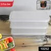116_1ddd7439-49f1-4dfe-8ea3-ba9aa16b90ab.jpg Plastic Lunch Box Set – 3-Piece Square Storage | Konvex