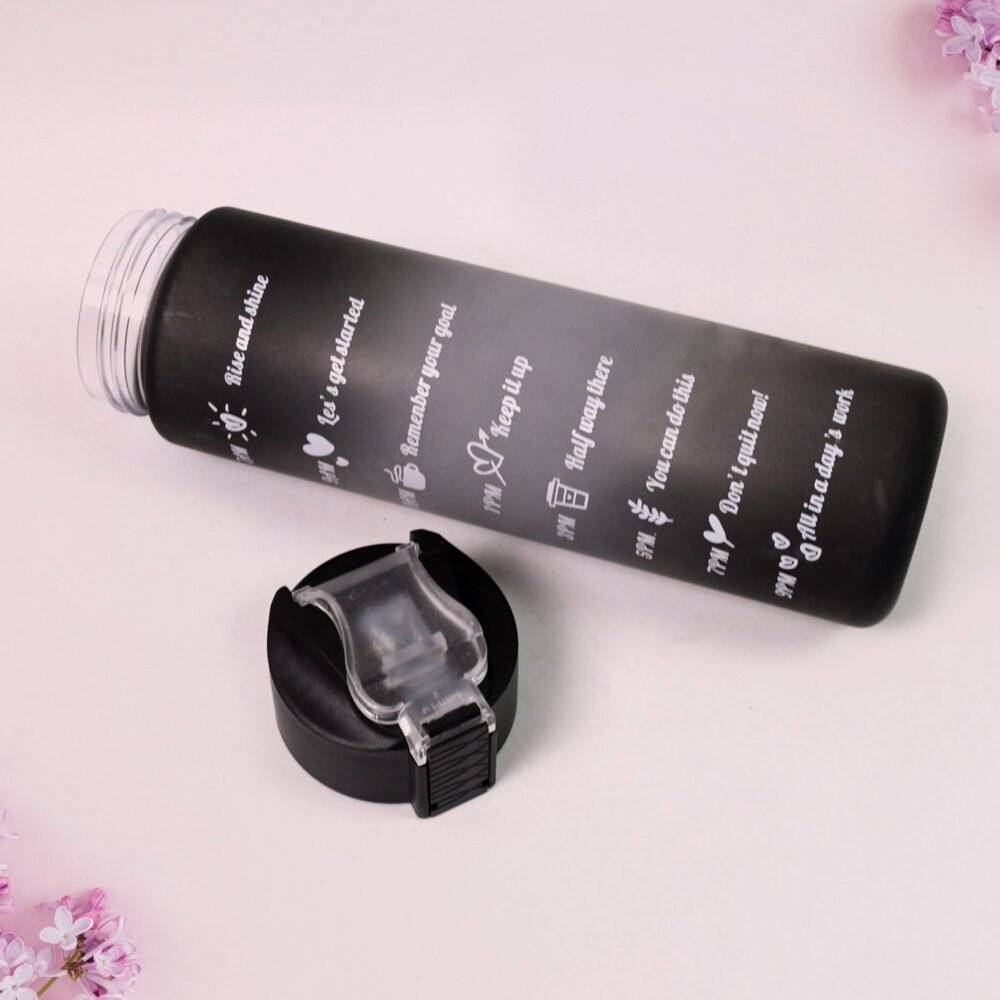 Motivational Water Bottle with Straw & Time Marker | Own Hydrate