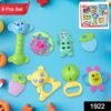 Baby Rattle & Teething Set – 8-Piece Non-Toxic | Aditi