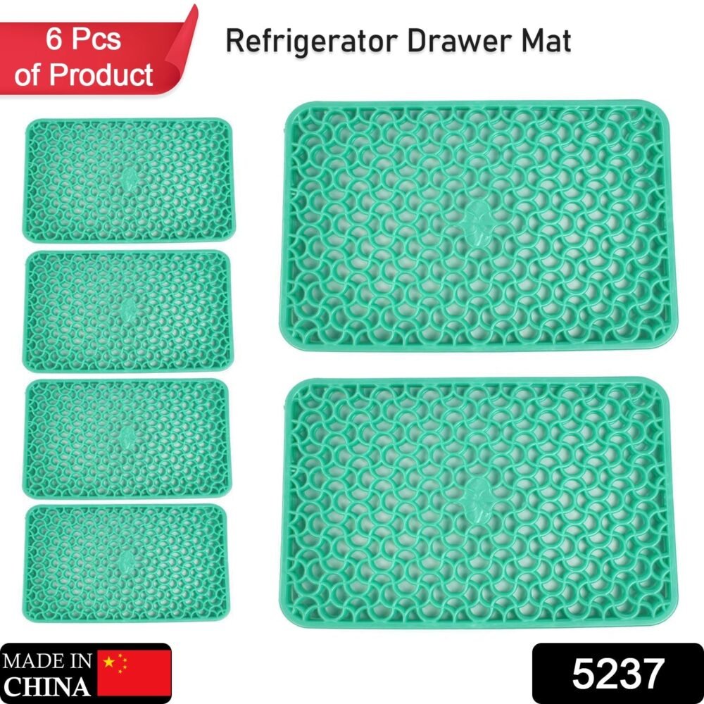 Fridge Drawer Mats Set of 6 – Waterproof PVC Liners | Indo Glow