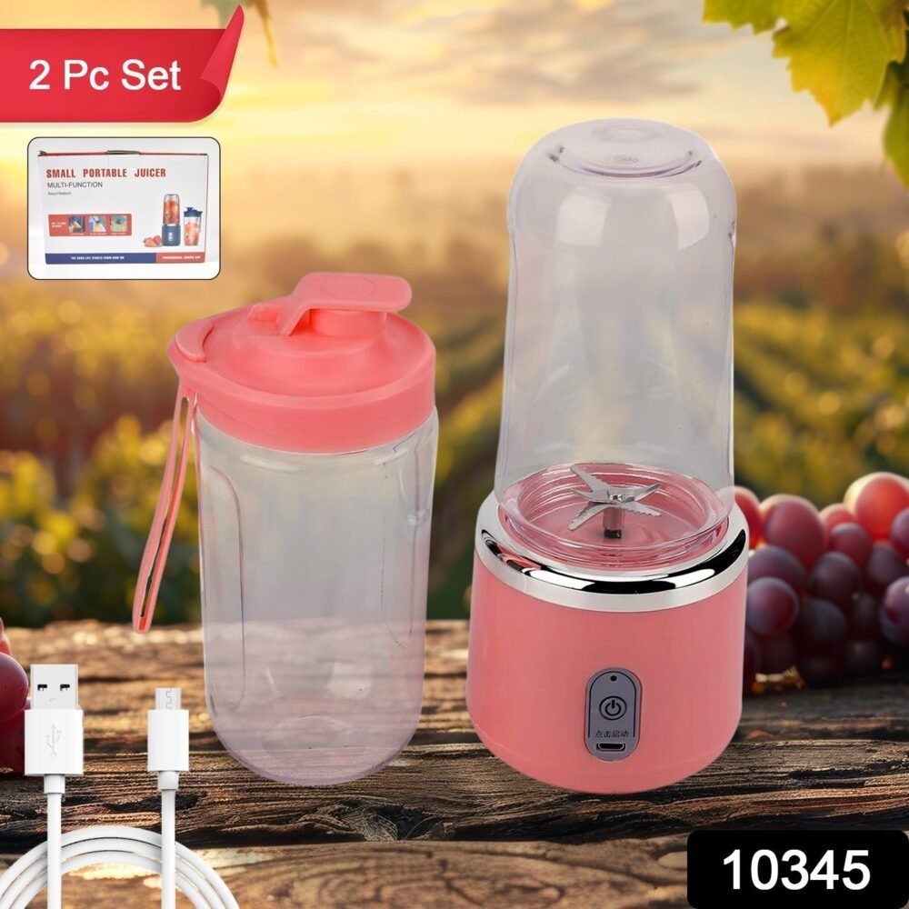 135_64cd0b51-bb5b-4cbe-ac11-482787981731.jpg Portable Juicer Blender – 520ml USB Rechargeable, 2-Pc Set | Grippy