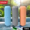 Travel Toothbrush Holder – 3 Pc Multicolor Kit | Konvex