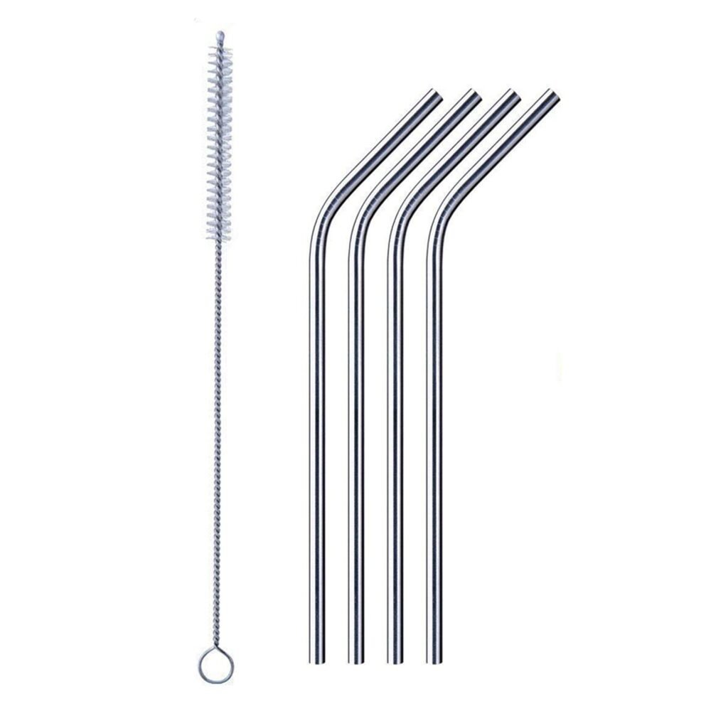 173302.jpg Stainless Steel Straws – Reusable Bent Set with Brush | Siplix
