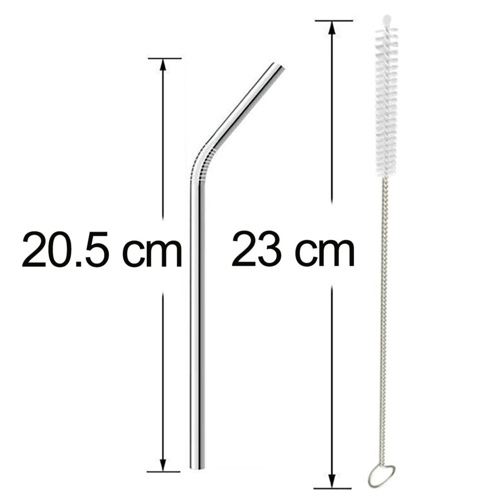 173307.jpg Stainless Steel Straws – Reusable Bent Set with Brush | Siplix