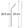 173307.jpg Stainless Steel Straws – Reusable Bent Set with Brush | Siplix