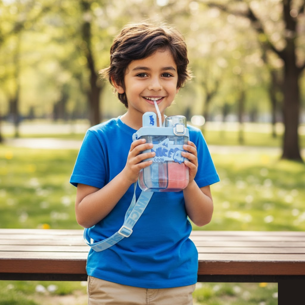 19296.png Kids Water Bottle with Dual Compartments – Straw & Strap | Own Hydrate