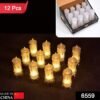 Melted Design Flameless Candles – Set of 12 for Diwali | Indo Glow