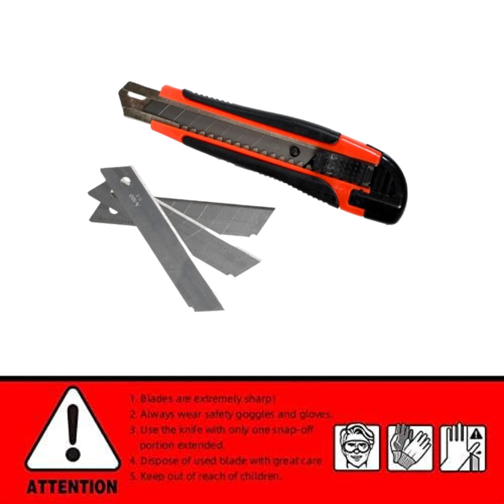 Cutter Knife Set – Heavy Duty 18mm Blades & Rubber Grip | VoltDesk