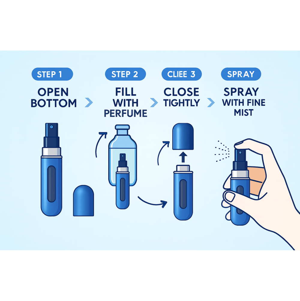 Refillable Perfume Bottle – 5ml Travel Spray | Own Hydrate