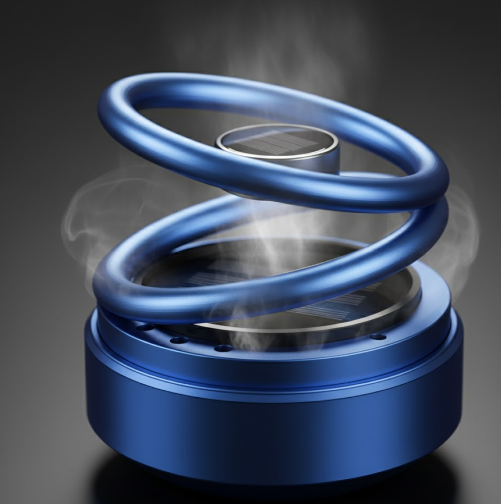 Solar Car Aroma Diffuser – 360° Rotating Fragrance | Velvet Wheels