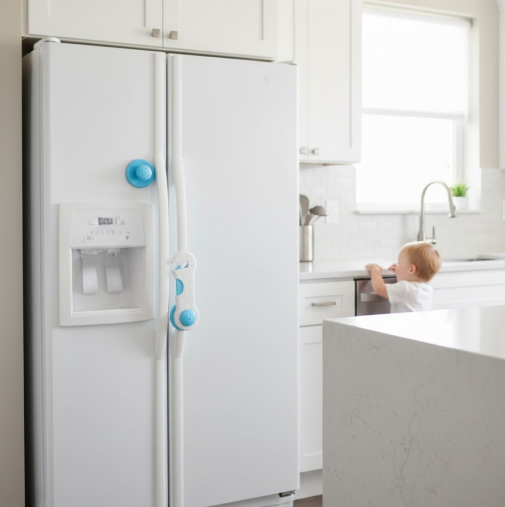Child Safety Lock – Multi-Surface No-Drill | Happy Bathers