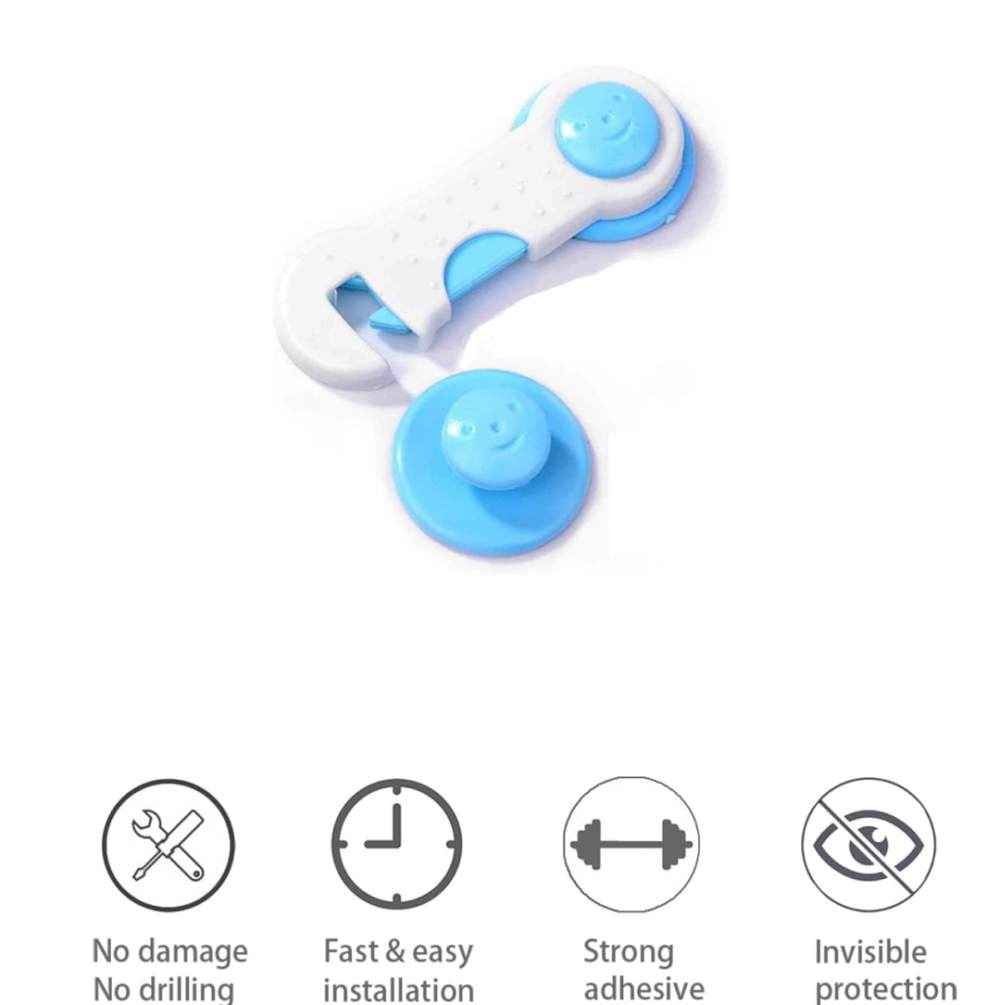 Child Safety Lock – Multi-Surface No-Drill | Happy Bathers