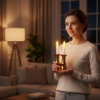 Flameless LED Candle Lights – Gold Base, Suction Cups | Styleva