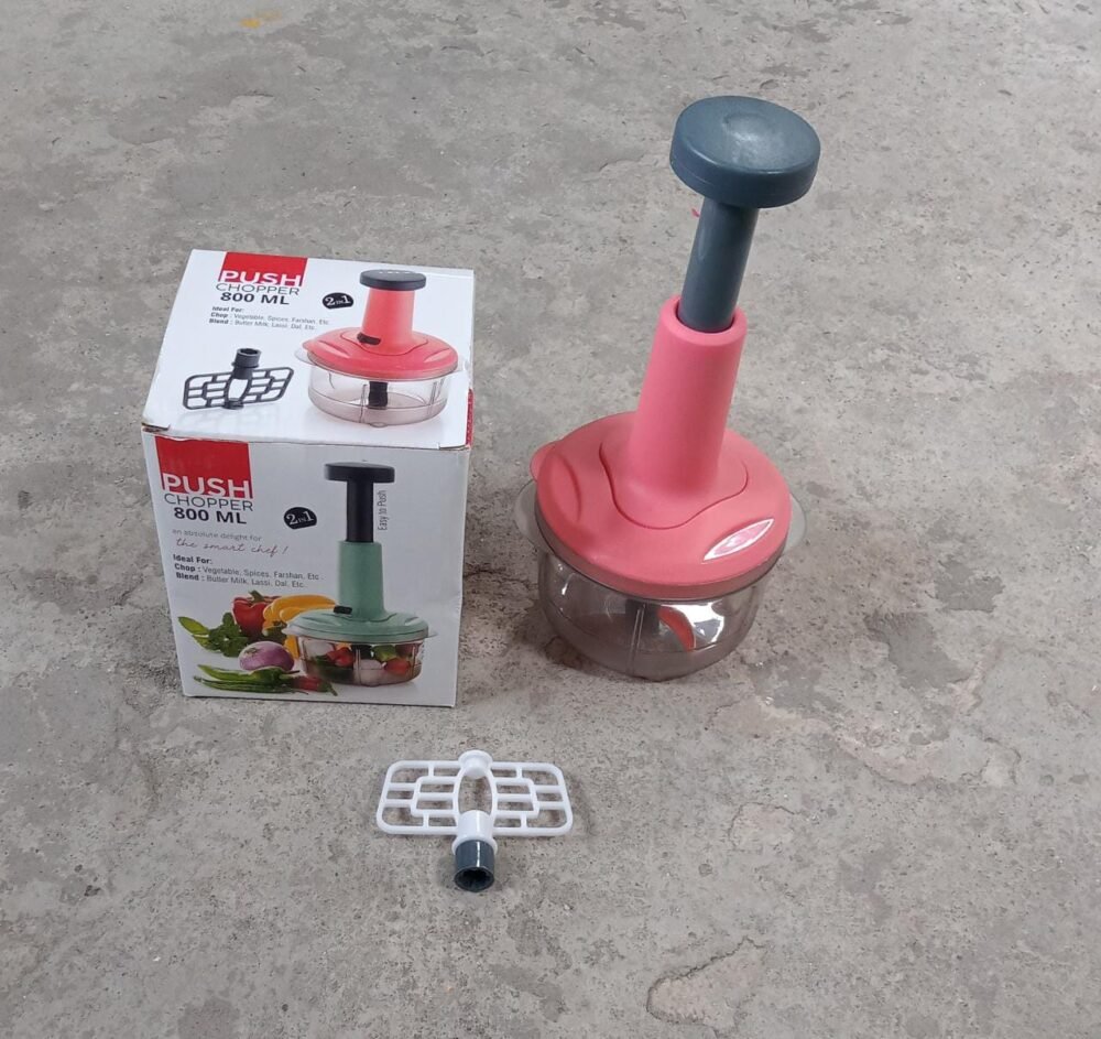 Push Chopper 800ml – Stainless Steel Blade for Quick Prep | Gamevana