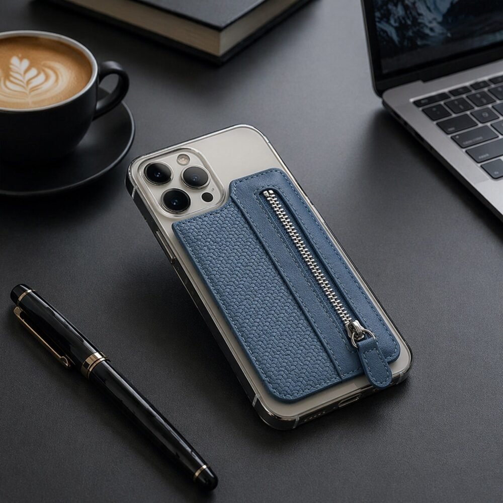 2_7f3b98af-0baf-49f8-aa0b-eb72269a8e5a.jpg Adhesive Card Phone Holder – Zipper Pocket Wallet | Mobiléon
