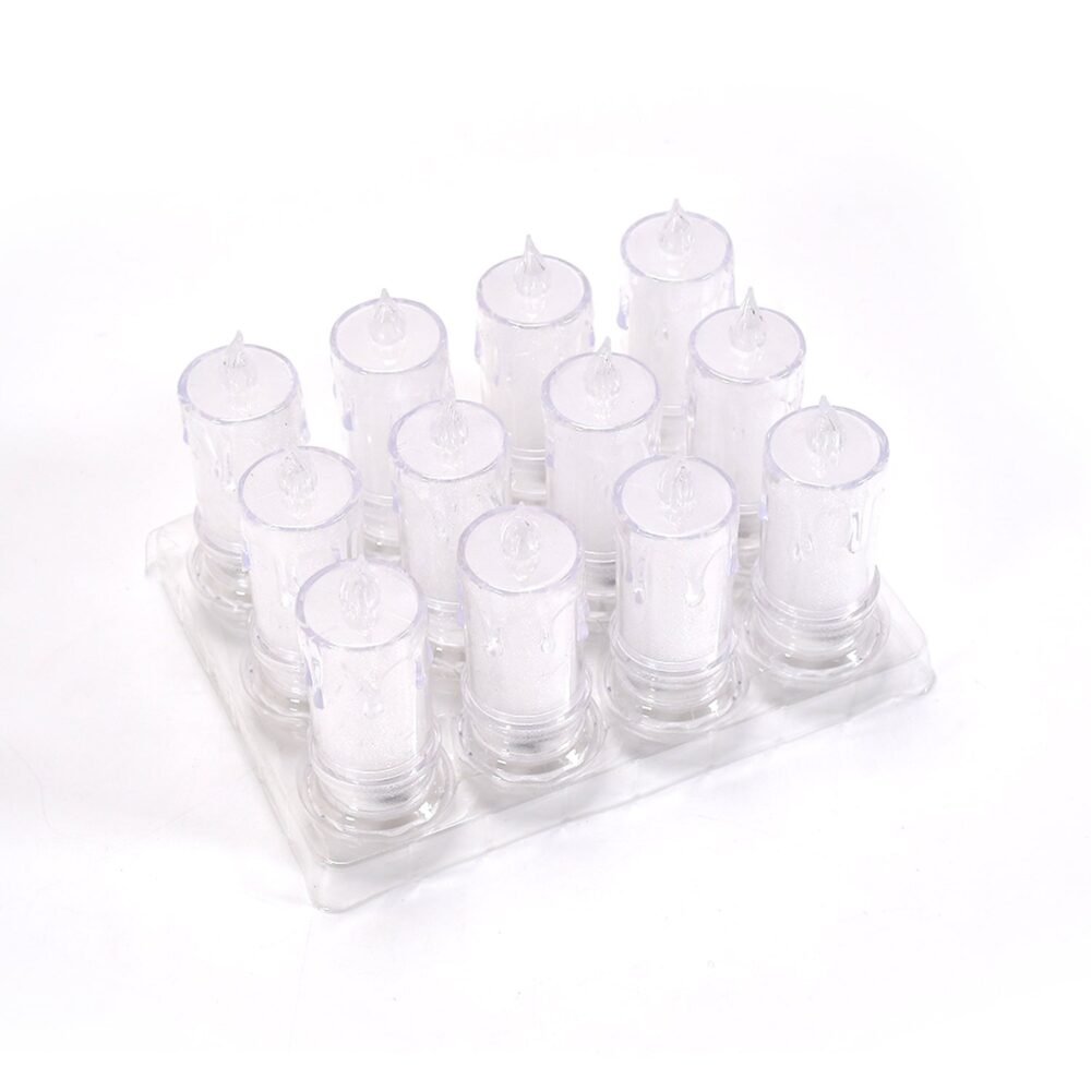 Melted Design Flameless Candles – Set of 12 for Diwali | Indo Glow