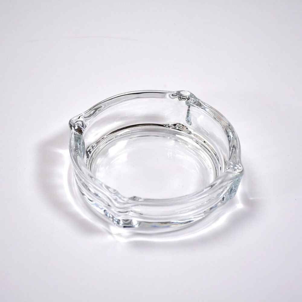 Crystal Glass Ashtray – Elegant Round Design for Home & Office | Styleva
