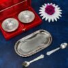 Silver Plated Bowl Set – Brass Serving Tray | Lunchie Bunchie