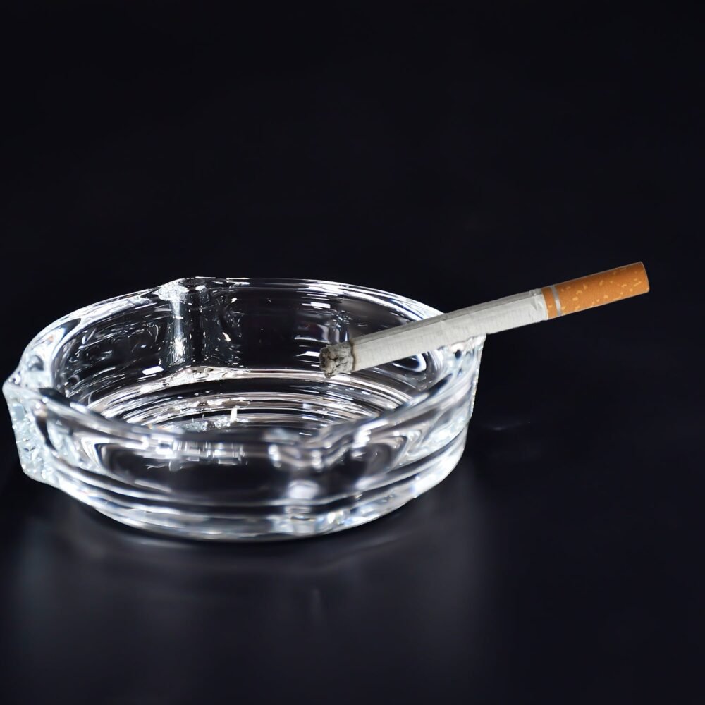 Crystal Glass Ashtray – Elegant Round Design for Home & Office | Styleva