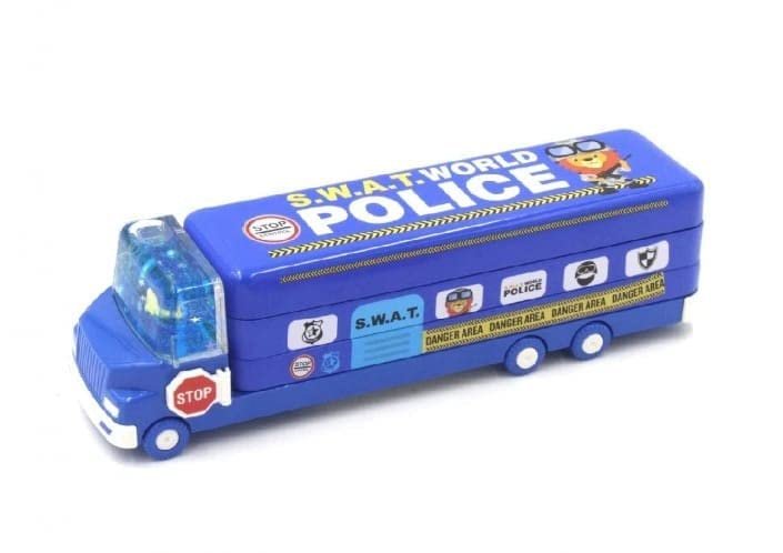 Kids Truck Pencil Case – Multi-Level Metal Double Decker | Indo Glow