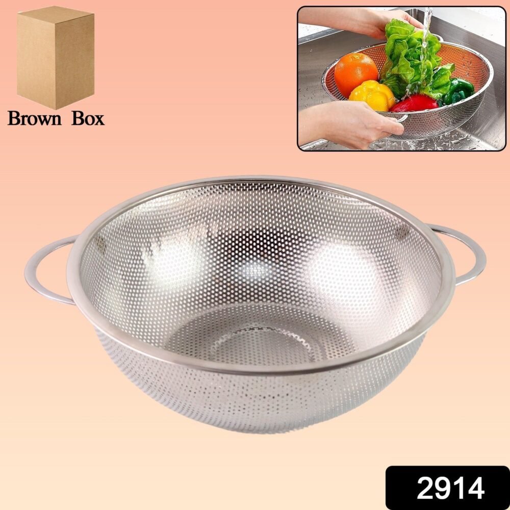 42-2914-478Pc-DD_2914New-Av134Gm-Sv960Gm2914_ss_rice_strainer.jpg Stainless Steel Strainer Bowl – Multipurpose Kitchen Tool | Indo Glow