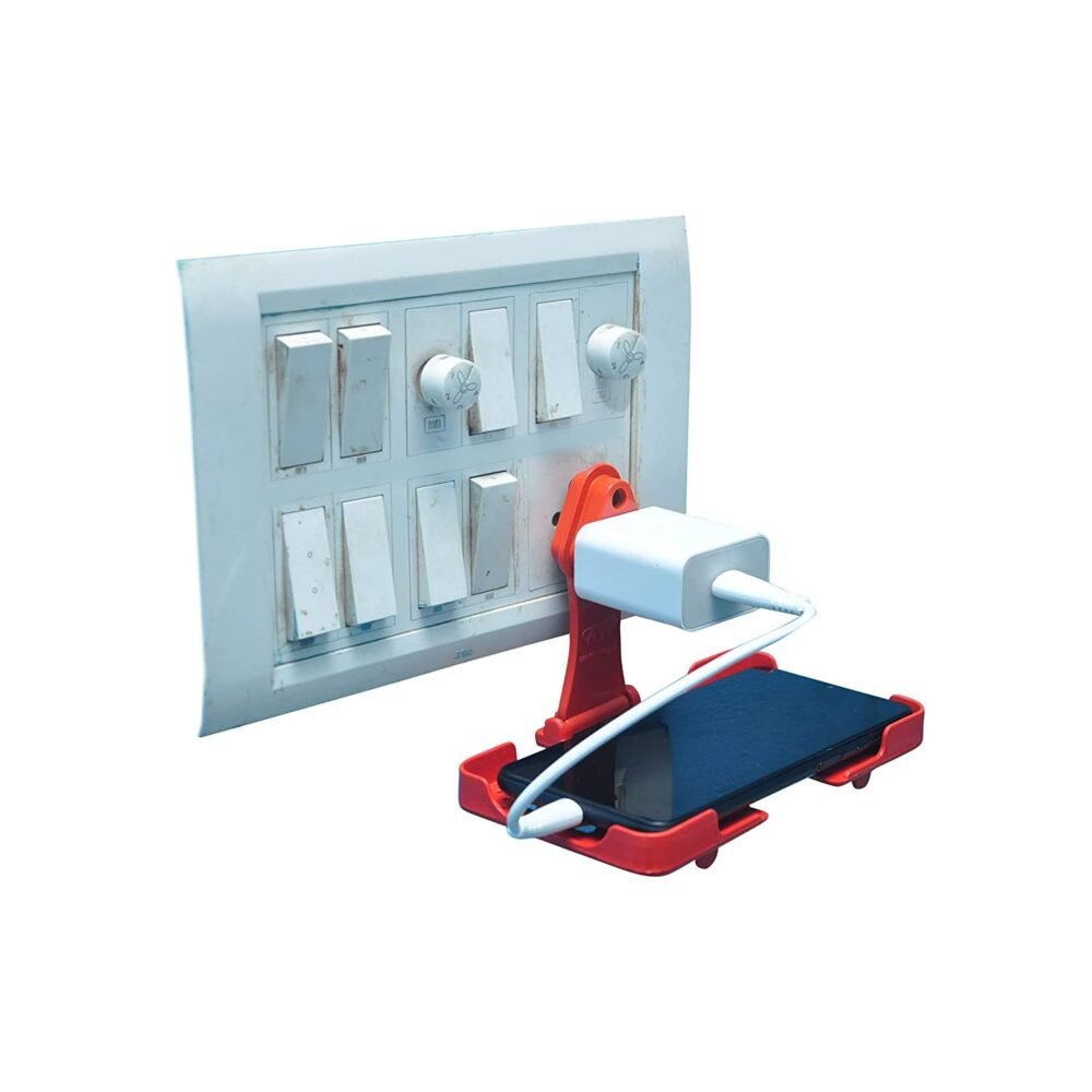 Mobile Charging Wall Holder – Multi-Purpose Red Stand | PHOBIA