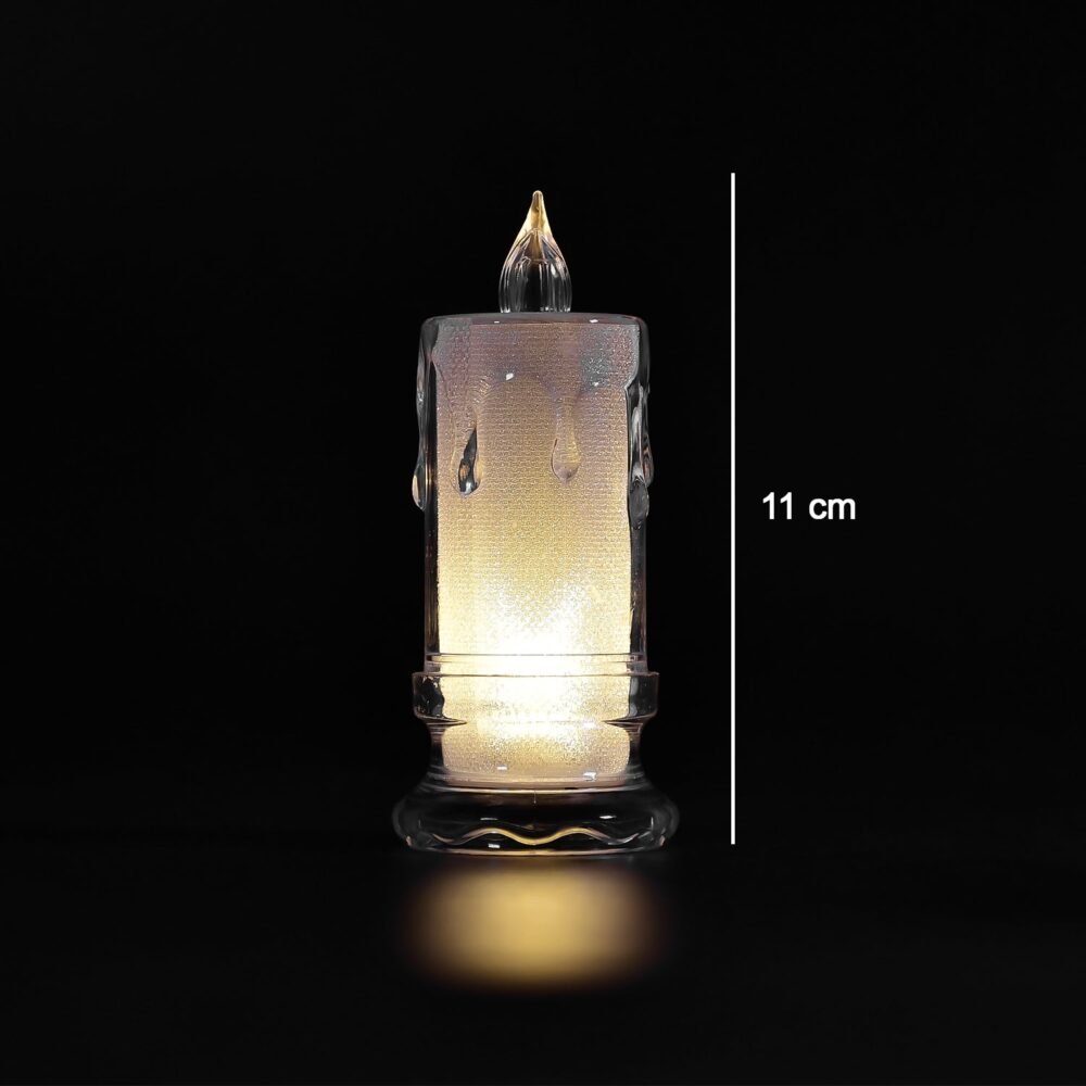 Melted Design Flameless Candles – Set of 12 for Diwali | Indo Glow