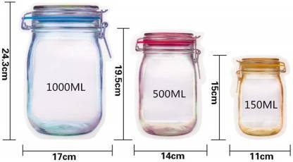 Jar-Shaped Stand-Up Pouch (3-Pack) – Airtight Storage | Tidy Table